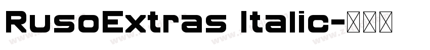 RusoExtras Italic字体转换